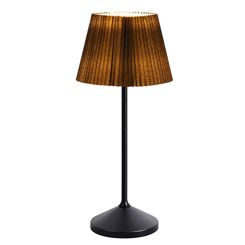 ໂຄມໄຟ LED ສີດໍາທີ່ມີຮົ່ມຜ້າ