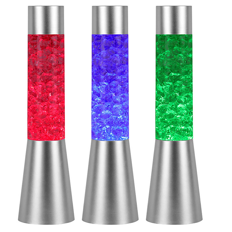 ການປ່ຽນສີຂອງ Liquid Glitter ແສງສະຫວ່າງໃນຕອນກາງຄືນທີ່ມີກ້ອນຄ້າຍຄືຮູບຮ່າງ