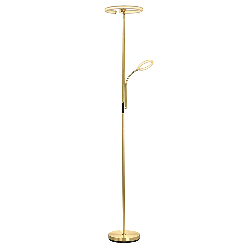 Luxury Gold led lamp floor ສໍາລັບຫ້ອງຮັບແຂກ