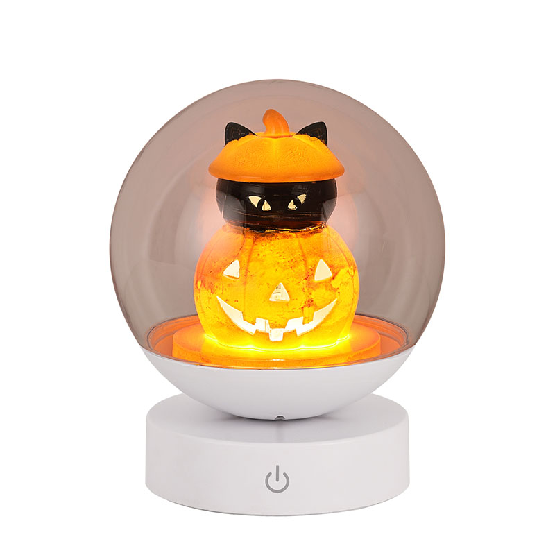 Rechargeable Halloween Pumpkin Night Light ກັບຫົວຜັກ