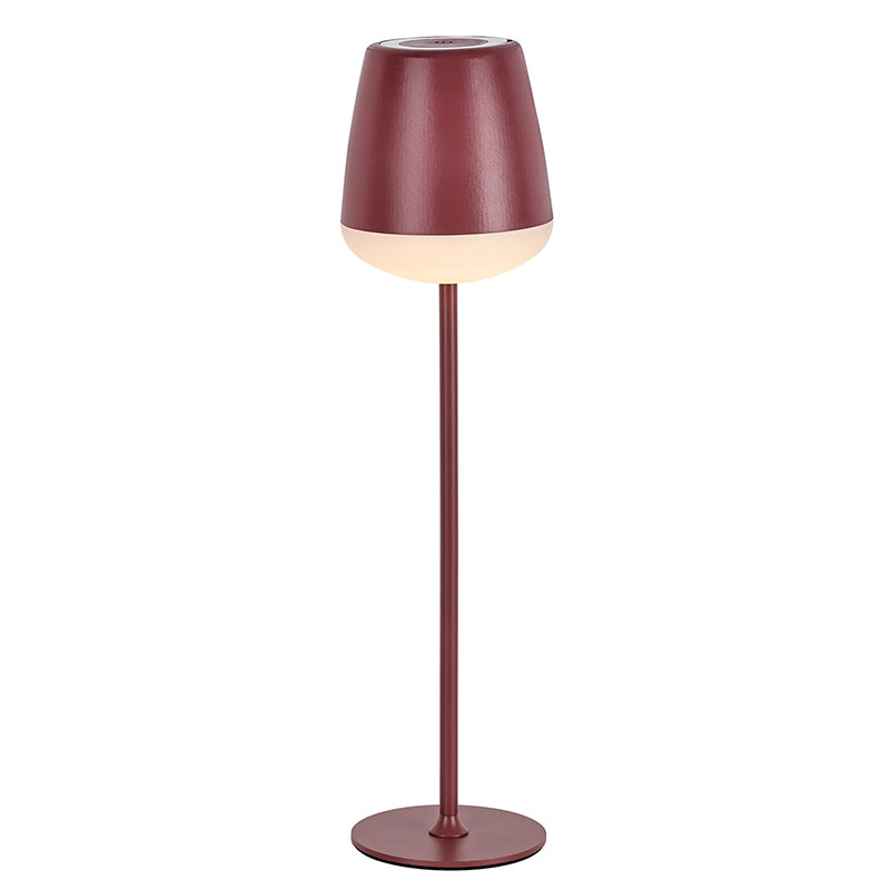 Red wine highfoot glass shade led desk lamp